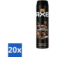 Axe 20 x - Deodorant Spray - Dark Temptation - Chocoladegeur - Verleidelijk Fris - 200 ml - Deodorant Spray - Chocolade Geur - Dark Temptation - Verleidelijke Geur - Frisheid