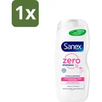 Sanex 1 x - Shampoo - Zero% Normal Hair - Milde Reiniging - 250 ml - Zero% Shampoo - Milde Shampoo - Normaal Haar Shampoo - 100% Natuurlijke Ingrediënten - PH-neutraal Shampoo