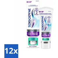 Sensodyne 12 x - Tandpasta - Clinical Repair - Deep Clean - Grondige Reiniging - 75 ml - Gevoelige Tanden - Tandpasta - - Tandenpoetsen - Tandplak Verwijderen