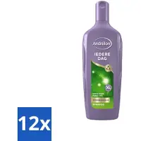 Andrélon 12 x - Iedere Dag - Shampoo - 450 ml - Shampoo - Haarverzorging - Dagelijks Gebruik - Zonnebloem Extract - Glanzend Haar