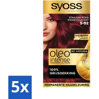 Syoss Oleo Intense - Haarverf - 5-92 - Stralend Rood - 115ml x 5