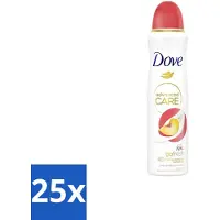 Dove 25 x Deodorant Spray - Perzik & Witte Bloesem - 150 ml - Deodorant Spray - Anti-irritatie - Huidverzorging - Zweetvermindering - Frisse Geur