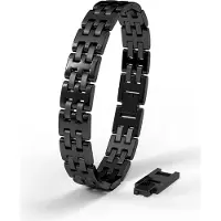 SERASAR | Premium roestvrijstalen armband voor heren [Intense] | 316L chirurgisch staal | Waterdicht | Veilige sluiting | Zwart, 23 cm | Inclusief sieradendoosje
