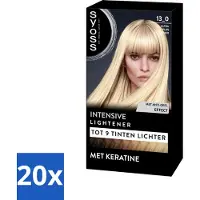 Syoss 20 x - Coloration 13-0 Ultra Plus Lightener - Haarverf - Grijsdekking - Vermindert Haarbreuk - Maximale Oplichting - Haarverf - Grijsdekking - Oplichting - Keratine - Haarverf Permanente