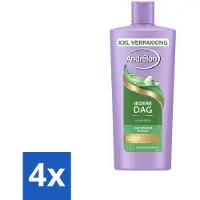 Andrélon 4 x – Shampoo – Iedere Dag – 685 ml - Dagelijks Haarwassen - Zachte Shampoo - Frisse Haarreiniging - Zonnebloemolie - Haarverzorging