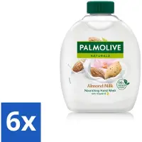 Palmolive 6 x - Amandelmelk - Handzeep Navulling - Zacht & Hydraterend - 300 ml - Handzeep - Navulling - Melk - Amandel - Verzorgend