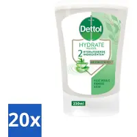 Dettol 20 x - Wasgel Navulling - Hydrate - Aloë Vera & Bamboe - 250 ml - Handzeep - Wasgel - Antibacterieel - Hygiëne - Handen Reinigen