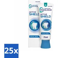 Sensodyne 25 x - Tandpasta - ProGlasur Active Shield - Fresh Mint - Frisse Munt - 75 ml - Glazuurbescherming - Tandpasta - Gaatjes - Suikerzuren - Cariës