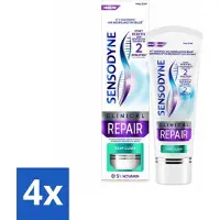 Sensodyne 4 x - Tandpasta - Clinical Repair - Deep Clean - Grondige Reiniging - 75 ml - Gevoelige Tanden - Tandpasta - - Tandenpoetsen - Tandplak Verwijderen