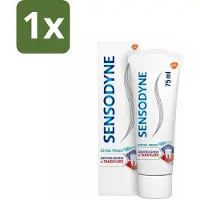Sensodyne 1 x - Tandpasta - Gevoeligheid & Tandvlees - Extra Fresh - 75 ml - Gevoelige Tanden - Gezond Tandvlees - Tandpasta - Tandplak - Frisse Adem