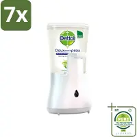 Dettol 7 x - Automatische Zeepdispenser - No-Touch Zilver met Aloe Vera - 250 ml - Grootverpakking - Zeepdispenser - No-touch - Antibacterieel - Aloe Vera - Hygiëne