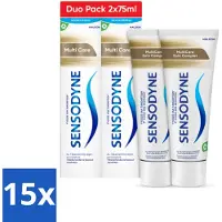 Sensodyne 15 x - Tandpasta - Multi Care - Complete Zorg - Duopack - 2 x 75 ml - Gevoelige Tanden - Tandpasta - Tandvlees - Fluoride - Gevoeligheid