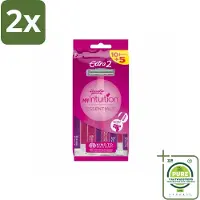 Wilkinson - Wegwerpscheermesjes - Extra 2 Beauty - Extra Comfort - 15 mesjes - Voordeelverpakking - 2 stuks - Wegwerpscheermesjes - Scheermesjes dames