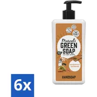 Marcel's Green Soap 6 x - Handzeep - Sandelhout & Kardemom - Voor dagelijks gebruik - 500 ml - Handzeep - Sandelhout - Kardemom - Natuurlijke Zeep - Biologische Zeep