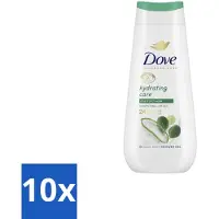 Dove 10 x Douchecrème - Hydrating Care - Aloe Vera - 225 ml - Douchegel - Hydraterende Douchegel - Aloë Vera - Berkenwater - Droge Huid