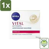 Nivea 1 x - VITAL Dagcrème - Anti-Rimpel Gezichtscrème - Versterkend - 50 ml - Anti-rimpel Crème - Dagcrème Voor Rijpere Huid - VITAL - Hydraterende Dagcrème - Anti-aging Crème
