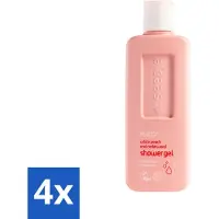 Seepje 4 x - Douchegel - Natuurlijke Geur - Witte Perzik en Cederhout - 300 ml - Douchegel - Natuurlijke Douchegel - Biologische Douchegel - Douchegel Met Witte Perzik - Douchegel Met Cederhout