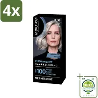 Syoss - Coloration 12-59 Cool Platinum Blond - Haarverf - Grijsdekking - Vermindert Haarbreuk - Voordeelverpakking - 4 stuks - Permanente haarkleuring - Haarkleur