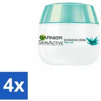 Garnier 4 x - SkinActive - Botanische Dagcrème - Aloë Vera - Voor ieder Huidtype - 50 ml - Dagcrème - Aloë Vera - Natuurlijke Dagcrème - Hydraterende Dagcrème - Gevoelige Huid