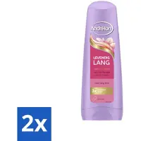 Andrélon 2 x – Conditioner – Levendig Lang – 200 ml - Lang Haar Verzorgen - Haar Versterken - Haar Verzorgen - Haar Breuk Voorkomen - Biotine Voor Haar