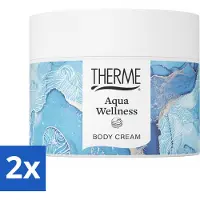 Therme 2 x - Aqua Wellness - Bodycrème - Hydraterend - Verzorgend - 225gr - Bodycrème - Hydraterende Crème - Verzorging - Huidverzorging - Vegan Bodycrème