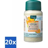 Kneipp 20 x - Voetbadzout - Vitalizing - Citrusgeur - 600 g - Voetbadzout - Voetbadkristallen - Citroengeur - Thermaalzout - Eeltverzorging