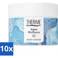 Therme 10 x - Aqua Wellness - Bodycrème - Hydraterend - Verzorgend - 225gr - Bodycrème - Hydraterende Crème - Wellness Crème - Oceaan Geur - Citrus Geur