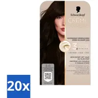 Schwarzkopf 20 x - Haarkleuring - Creme Supreme 3-0 - Natuurlijk Extra Donkerbruin - 245g - Haarkleuring - Permanent Haarkleur - Donkerbruin Kleur - Haarverf - Haarverf 3-0