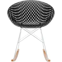 Kartell Smatrik Schommelstoel - Set van 2 Black|Chrome