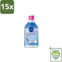 Nivea 15 x - Micellair Water - Serum Verrijkt Opladend - Verwijdert Waterbestendige Make-up - 400 ml - Grootverpakking - Micellair Water - Reinigingswater - Gevoelige Huid - - Hydraterend