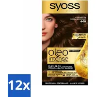 Syoss Oleo Intense - Haarverf - 4-18 - Mokka Bruin - 115ml x 12