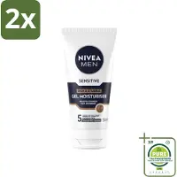 Nivea MEN - Sensitive - Gezichtsgel Huid & Stoppelbaard - 50 ml - Voordeelverpakking - 2 stuks - Gevoelige huid - Stoppelbaard verzorging
