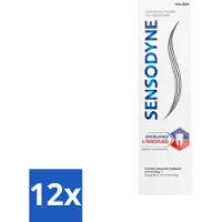 Sensodyne 12 x - Tandpasta - Gevoeligheid & Tandvlees - Tandvleesverzorging - 75 ml - Tandgevoeligheid - Tandvleesproblemen - Tandpasta - Gevoelige Tanden - Tandplak