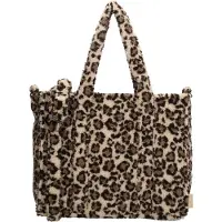 Beagles Fluffy Teddy Shopper/Schoudertas 15.6'' Lugo Leopard Beige