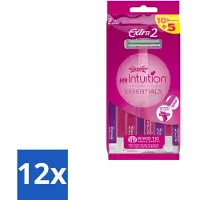 Wilkinson Sword 12 x Wilkinson - Wegwerpscheermesjes - Extra 2 Beauty - Extra Comfort - 15 mesjes - Wegwerpscheermesjes - Scheermesjes Dames - Scheermesjes Extra Comfort - Scheermesjes Met Aloë Vera - Gladde Huid
