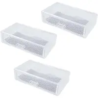 Benson care makeup organizer - 3x - transparant - kunststof - 18 x 12 x 5 cm - opbergbakje