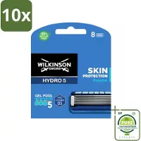 Wilkinson Sword 10 x - Navulmesjes - Hydro 5 Skin Protection - Beschermend - 8 mesjes - Grootverpakking - Scheermesjes - Hydro 5 - Huidbescherming - Scheermes - Scheerapparaat