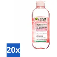 Garnier 20 x - SkinActive - Micellair Reinigingswater - Rozenwater - Stralende Huid - 400 ml - Micellair Reinigingswater - Rozenwater - Stralende Huid - Gezichtsreiniging - Make-up Verwijderen