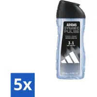 Adidas 5 x – Douchegel 3-in-1 – Dynamic Pulse – 250 ml - Dynamic Pulse - Douchegel - Sportieve Geur - Pepermunt - Energie