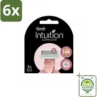 Wilkinson Sword - Navulmesjes - Intuition Complete - Compatibel - 3 mesjes - Voordeelverpakking - 6 stuks - Scheermesjes - Scheermes
