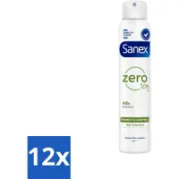 Sanex 12 x - Deodorant Spray - Zero% Normal Skin - Zonder Toevoegingen - 200 ml - Deodorant - Deodorant Spray - Natuurlijke Deodorant - Aluminiumvrij Deodorant - Alcoholvrij Deodorant