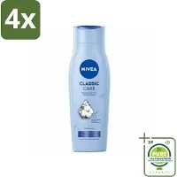 Nivea - Shampoo - Klassieke Verzorging - Gezonde Zorg - Glanzend Haar - 250 ml - Voordeelverpakking - 4 stuks - shampoo - Shampoo voor het hele gezin