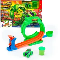 Hot Wheels Monstertrucks Gemuteerde Chaos Loopinguitdaging - Met Slime