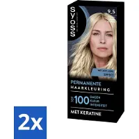 Syoss 2 x - Coloration 9-5 Frozen Pearl Blonde - Haarverf - Grijsdekking - Vermindert Haarbreuk - Permanente Haarkleuring - Haarkleur - Grijsdekking - Keratine - Blond