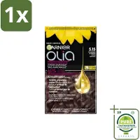 Garnier 1 x - Olia 5.15 - Haarkleuring - Kastanje Lichtbruin - Zonder Ammoniak - 100% Grijsdekking - Permanente Haarkleuring - Haarkleur - Kastanje - Lichtbruin - Grijsdekking