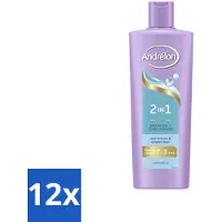 Andrélon 12 x – Shampoo 2-in-1 – Iedere Dag – 400 ml - Haar Verzorgen - Haar Reinigen - Shampoo En Conditioner - Vitamine B5 - 2-in-1 Shampoo