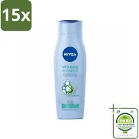 Nivea 15 x - Shampoo - Volumeverzorging - Versterkend - Gezonde Zorg - 250 ml - Grootverpakking - Volume Shampoo - Haarversterkend Shampoo - Dun Haar - Haar Zonder Volume - Shampoo