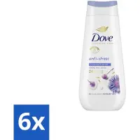 Dove 6 x Douchecrème - Anti-Stress - Kamille & Havermelk - 225 ml - Douchegel - - Anti-Stress - Verzorgende Douchegel - Droge Huid