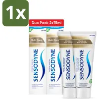 Sensodyne 1 x - Tandpasta - Multi Care - Complete Zorg - Duopack - 2 x 75 ml - Gevoelige Tanden - Tandpasta - Tandvlees - Fluoride - Gevoeligheid
