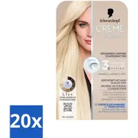 Schwarzkopf 20 x - Haarkleuring - Creme Supreme L1++ - Extreme Lightener Plus - 245g - Haarkleuring - Permanent - Crème - Lichte Haar - Blond
